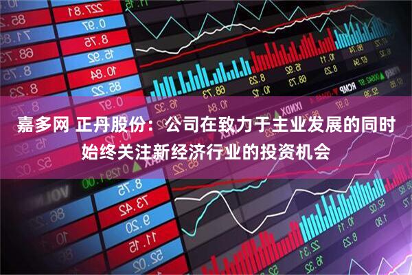 嘉多网 正丹股份：公司在致力于主业发展的同时始终关注新经济行业的投资机会